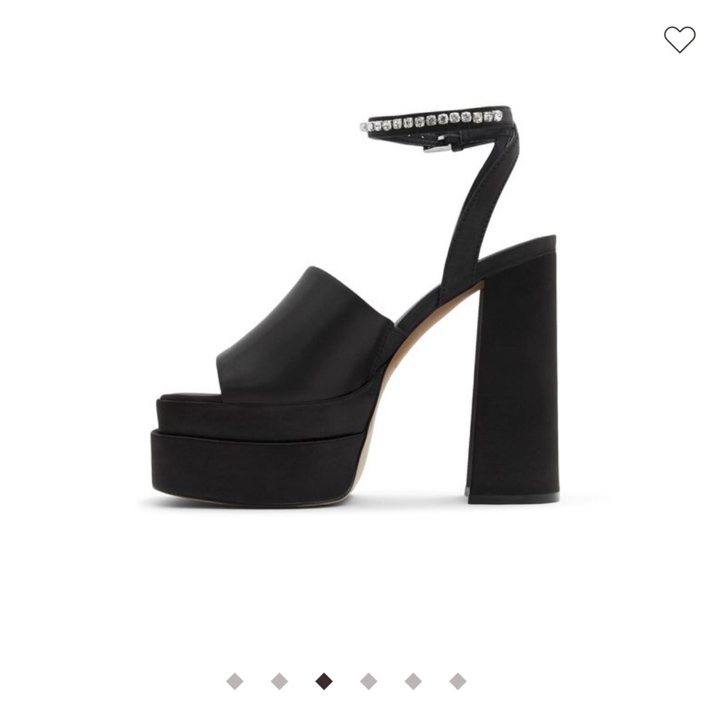 Call It Spring Black Block Heel Sandals - Picture 3 of 6